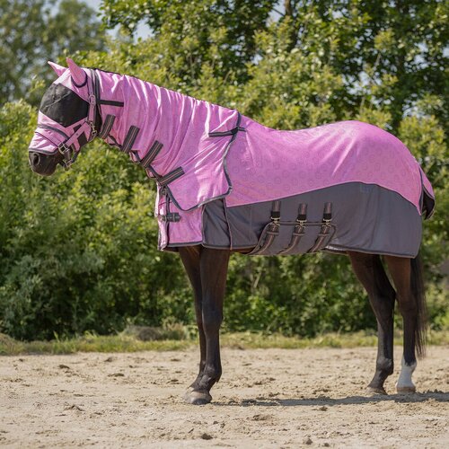 QHP Pregrinjalo proti insektom Collection z vratnim delom in kapuco, Cherry Pink - 155 cm Cene