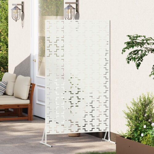 VidaXL metalni panel ograde Bijela Metal Veliki Dekorativni umetci Slike