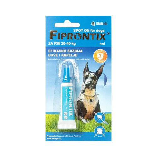 Fiprontix sredstvo protiv buva i krpelja za pse težine 20-40kg spot on 1x4ml Cene