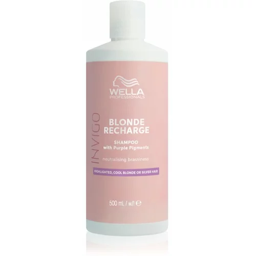 Wella Professionals Invigo Blonde Recharge šampon za plavu kosu neutralizirajući žuti tonovi 500 ml