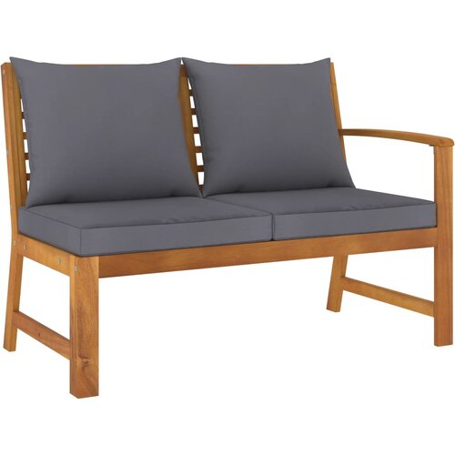 The Living Store Vrtna klop 114,5 cm s temno sivo blazino trden akacijev les - Vrtna Klop, (21467953) Cene