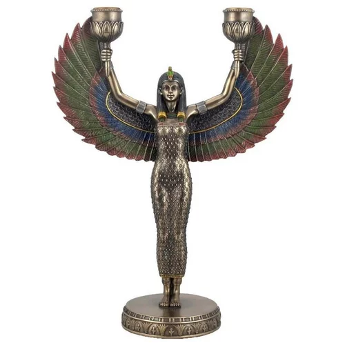 Signes Grimalt Kipci in figurice Svečnik Egipčanske Boginje Pozlačena
