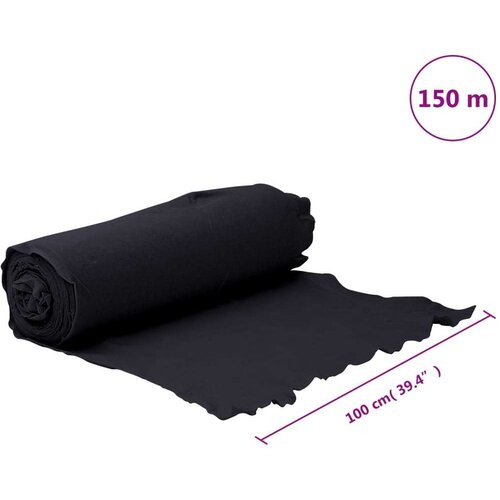 VidaXL Geotekstilna opna crna 1 x 150 m od poliesterskih vlakana Slike