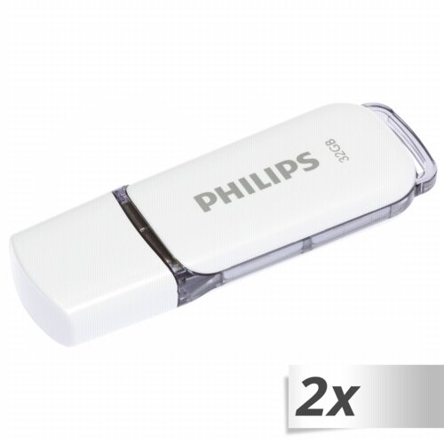 Philips USB 2.0 2-Pack 32GB Snow Edition Shadow Grey Slike