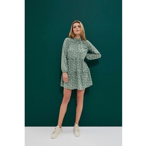 Moodo patterned dress with a frill Slike
