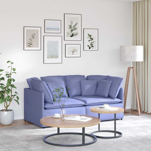  Modularna sofa s jastucima, tkanina, traperice, plava Slike