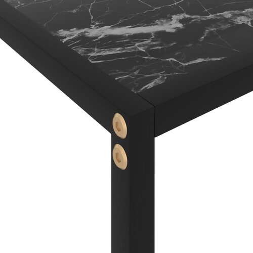  Konzolni stol crni 100 x 35 x 75 cm od kaljenog stakla Slike