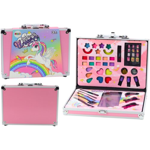 Beauty Set in a Suitcase Eyeshadow Brushes Nail Polish Pink Cijene