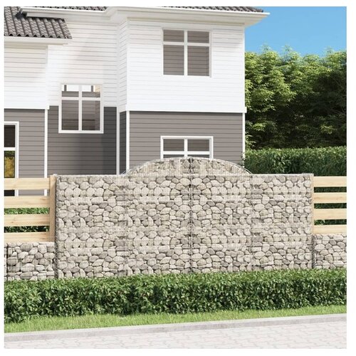  Lučne gabionske ko&scaron;are 3 kom 300x50x140/160cm pocinčano željezo Cijene