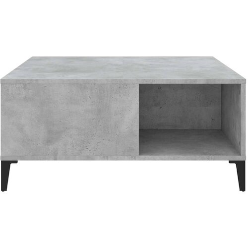 Stolić za kavu boja betona 80 x 80 x 36,5 cm konstruirano drvo Siva Slike