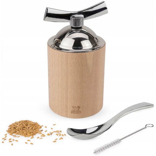 Peugeot Isen Leinsamenm&amp;uuml;hle Buchenholz natur 13 cm Slike