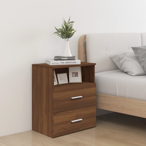 Maison Chic Dvo delni komplet Nočne omarice - Nočne mize rjavi hrast 50x32x60 cm, (21687823) Cene