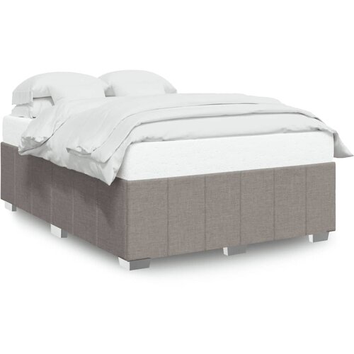 Maison Chic Posteljni okvir - Dvoposteljna postelja - Zakonska postelja brez vzmetnice taupe 140x200 cm blago-J12648, (21770989) Cene