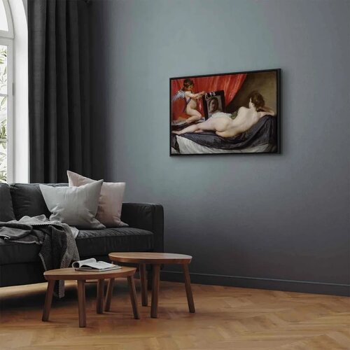  Slika - Diego Vel&amp;aacute;zquez &amp;ndash; The Rokeby Venus 90x60 U crnom drvenom okviru Slike