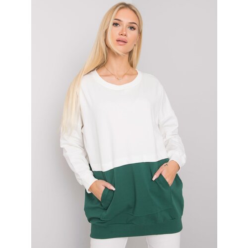 RUE PARIS Sweatshirt-RV-BL-7197.89P-white-green Cene