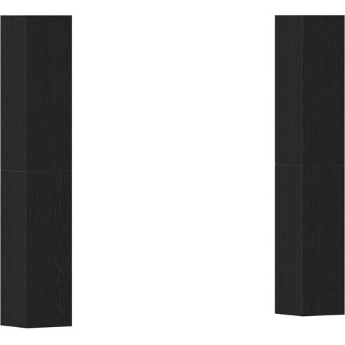 VidaXL set od 4 komada kabineta za TV crni hrast 30.5x30x90 cm od konstruiranog drveta, zidni kabinet za TV - 2 kom crni hrast, 30.5x30x90 cm, od konstruiranog drveta Slike