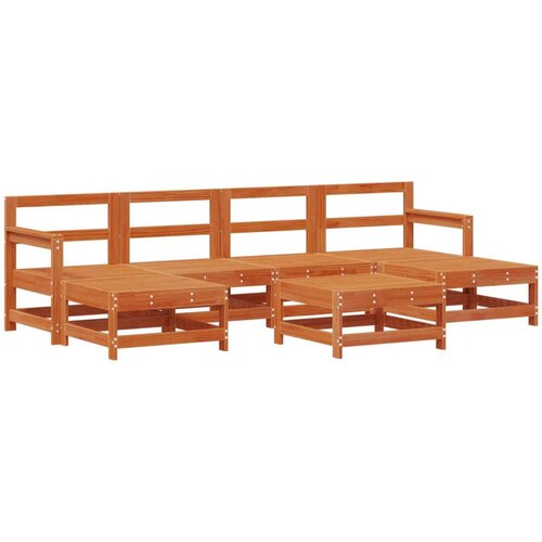  Set lounge namje&amp;scaron;taja za vrt 7 pcs Vosak smeđa i taupe - Vosak smeđa bor Slike
