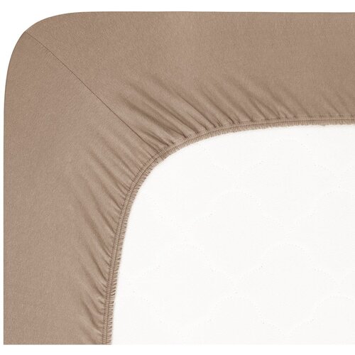 Andrea Simone Rjava napenjalna rjuha iz jerseyja 140x200 cm Boxspring &amp;ndash; Slike