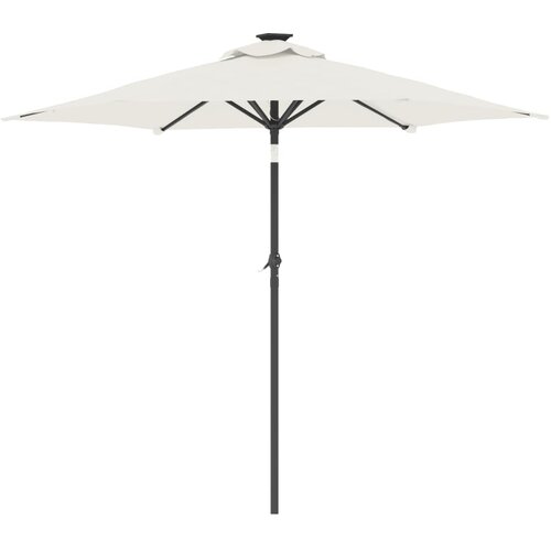  Vrtni suncobran s čeličnom &amp;scaron;ipkom bijeli 225 x 225 x 212 cm Slike