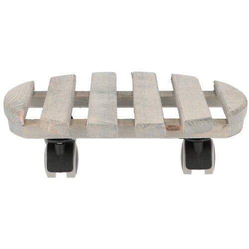 Esschert Design Sivo drveno pomično postolje za tegle za cvijeće &amp;oslash; 28,7 cm Slike