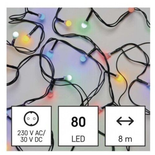 Emos lighting LED božična cherry veriga – kroglice, 8 m, zunanja in notranja, večbarvna D5AM02 Cene