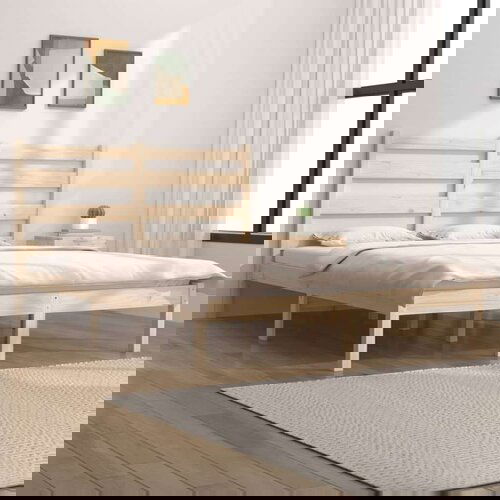  Posteljni okvir iz trdne borovine 200x200 cm, (20645391) Slike