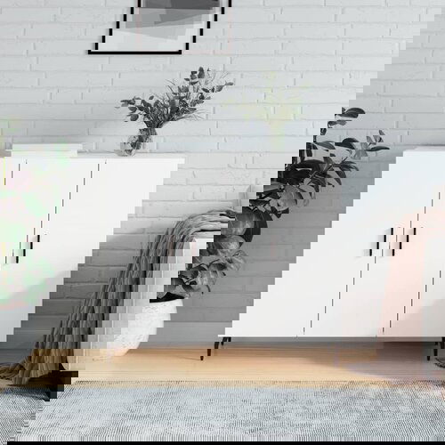 The Living Store Komoda bela 90x34x80 cm konstruiran les - Komoda, (21437503) Slike