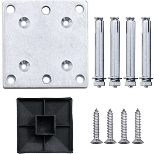  Set WPC ograda 4 kvadratne + 1 kosa 792 x 186 cm sivi Slike