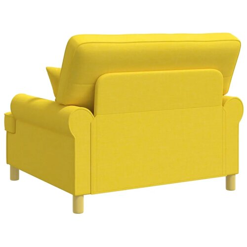  XXL fotelja s jastucima Svijetlo žuta Tkanina - Svjetložuta 85 cm Slike