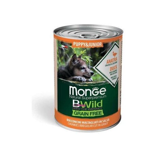 Monge bwild hrana za pse, pačetina, puppy&junior, 400G Cene