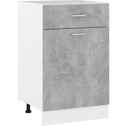 vidaXL Donji ormarić s ladicom siva boja betona 50x46x81,5 cm iverice Cijene