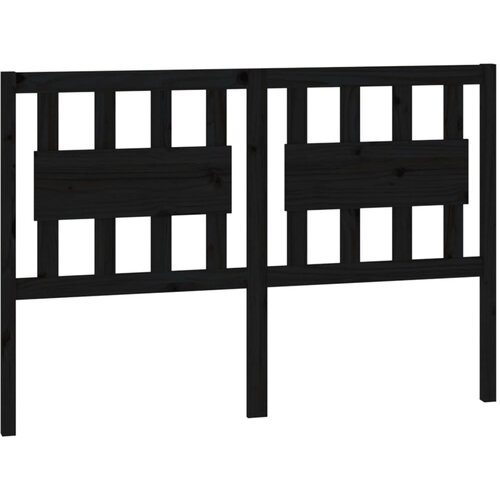 Maison Chic posteljno vzglavje - vzglavna omarica - nočna omarica črno 125,5x4x100 cm trdna borovina, (21706091) Slike