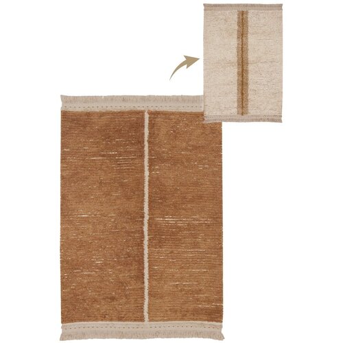 Lorena Canals Ciglasti/bež pamučan tepih 140x200 cm Duetto Toffee – Cijene