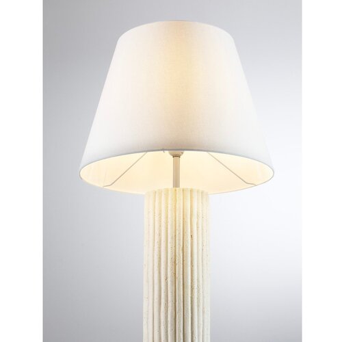 Nova Luce Bela/kremno bela lončena stoječa svetilka (vi&amp;scaron;ina 150 cm) Bacoo &amp;ndash; Slike