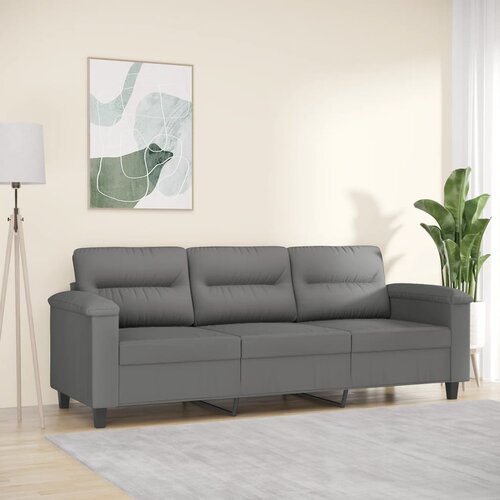 The Living Store Kavč trosed temno siv 180 cm tkanina iz mikrovlaken - Trosed, (21836571) Cene