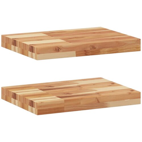 vidaXL Plutajuće police 2 kom 60x30x4 cm Masivno drvo akacije s uljnim premazom - Uljni premaz 60 x 30 x 4 cm 2 1 Cijene
