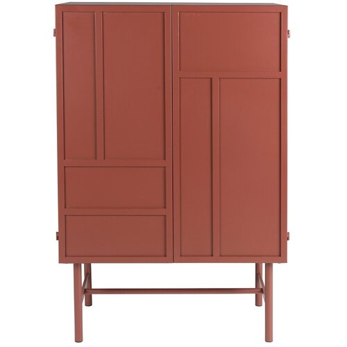White Label Rdeča kovinska omarica 70x105x35 cm Davis &ndash; Cene