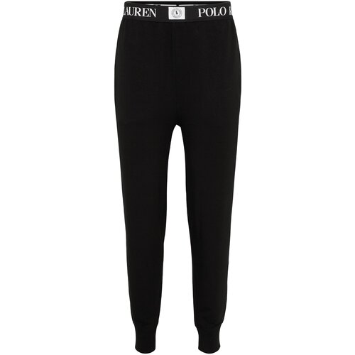 Polo Ralph Lauren Pidžama hlače crna / bijela Cene