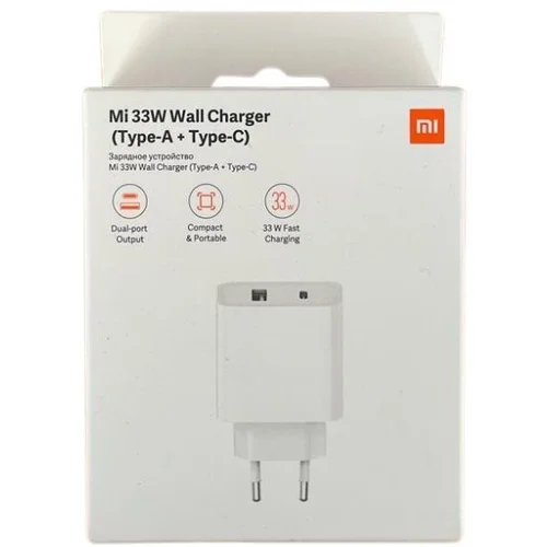 Xiaomi Mi 33W Charger (Type C+USB) EU - glava