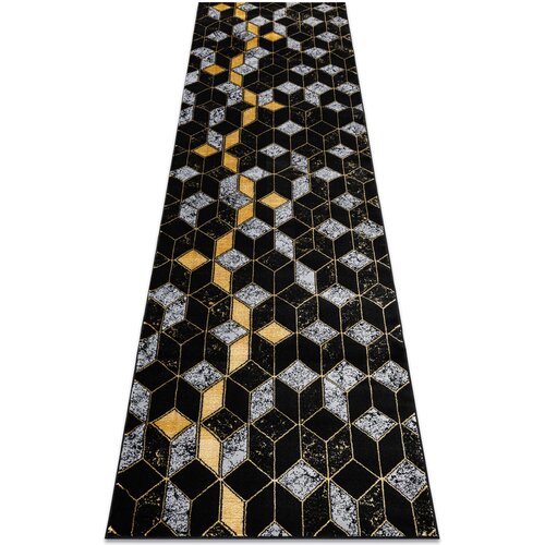 RugsX Preproge Tekač, Tekač GLOSS sodobni 400B 86 stilski, 70x250 cm Črna Cene