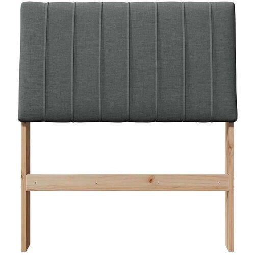 VidaXL tapecirani uzglavlje tamno siva 80 cm čvrsto borovo drvo Slike