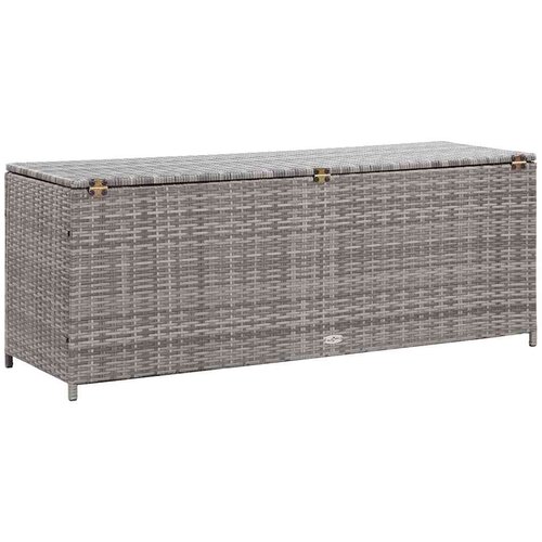  Vrtna kutija za pohranu siva 150 x 50 x 60 cm od poliratana Slike