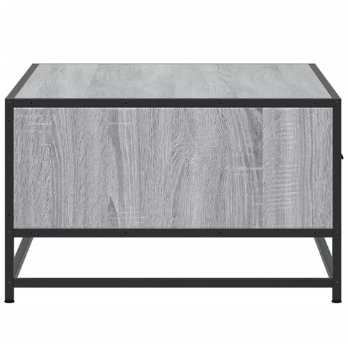  Stolić za kavu siva boja hrasta 90x57x35 cm od drva i metala Slike