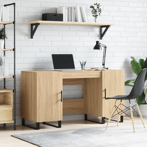  Radni stol boja hrasta sonome 140x50x75 cm konstruirano drvo Slike
