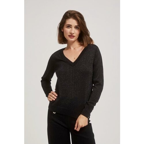 Moodo V-neck sweater with metal thread Slike