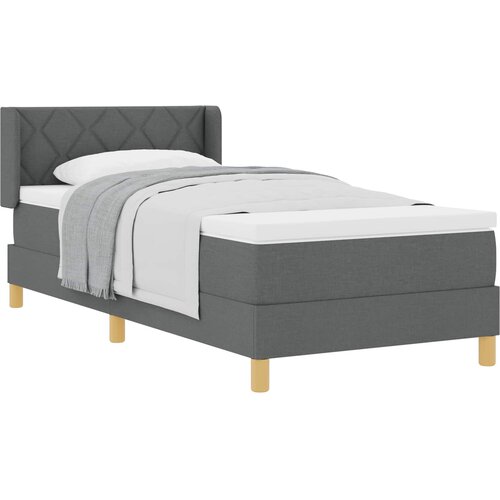  s opruga kutije Tamno siva 200 x 100 cm tkanina Slike
