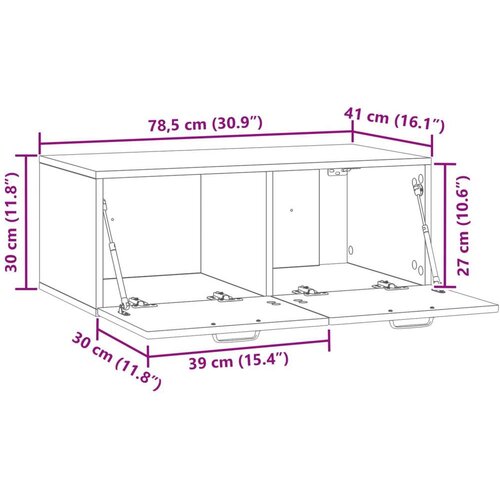  ormar za zid Zidne Crna 78 5 x 41 x 30 cm Konstruirano drvo Slike