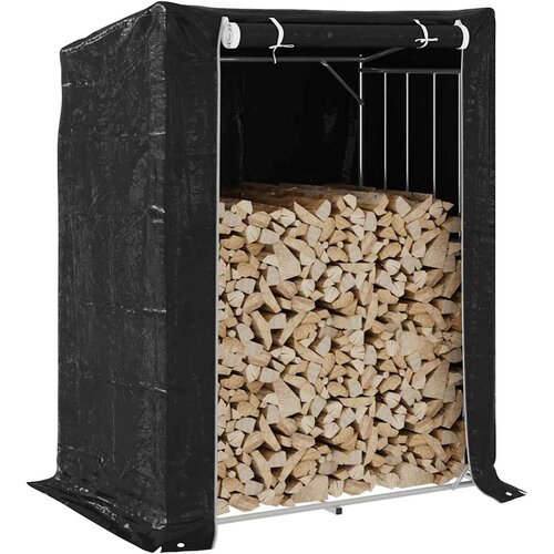 vidaXL stojalo za drva z dežnim pokrovom 150x100x200cm pocinkano jeklo Cene
