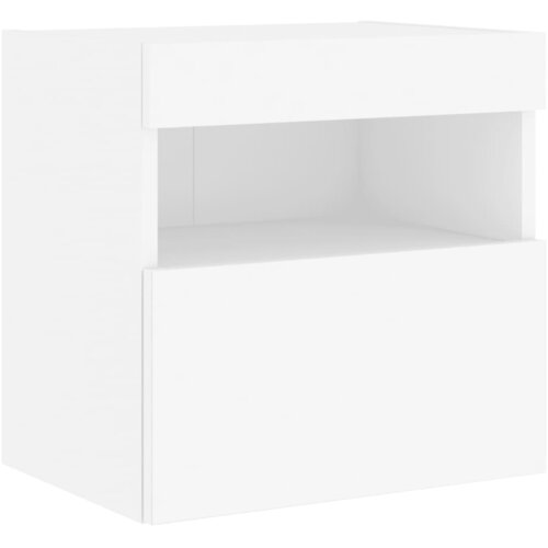  Zidni TV ormarić s LED svjetlima bijeli 40 x 30 x 40 cm Slike