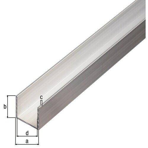 Alberts BA profil (D x Š x V: 2.600 x 10 x 15 mm, Aluminij, U-profil) Cijene